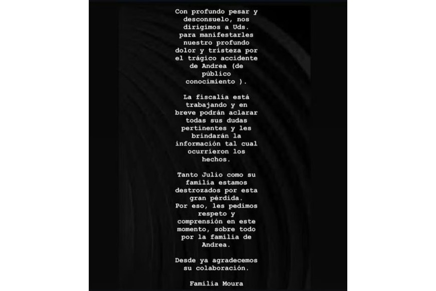 El comunicado de la banda.