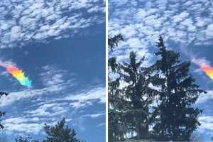 Un fenómeno óptico atmosférico, conocido como arco circumhorizontal