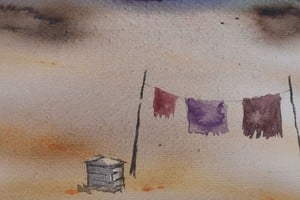 “Ropa tendida”, de Supisiche. Foto: Catálogo Santa Fe Arte