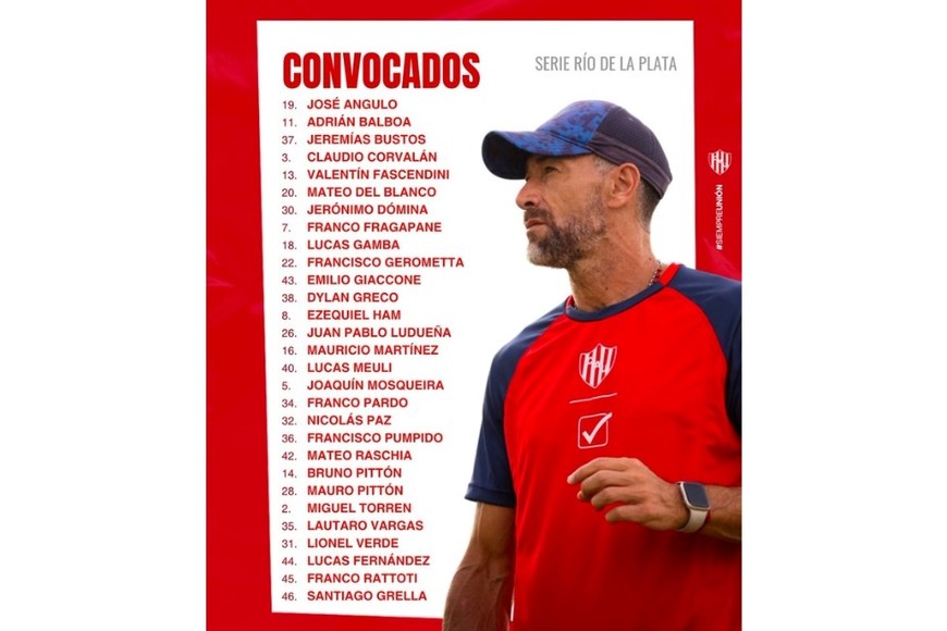 La lista completa de convocados a la pretemporada. Crédito: Prensa Unión