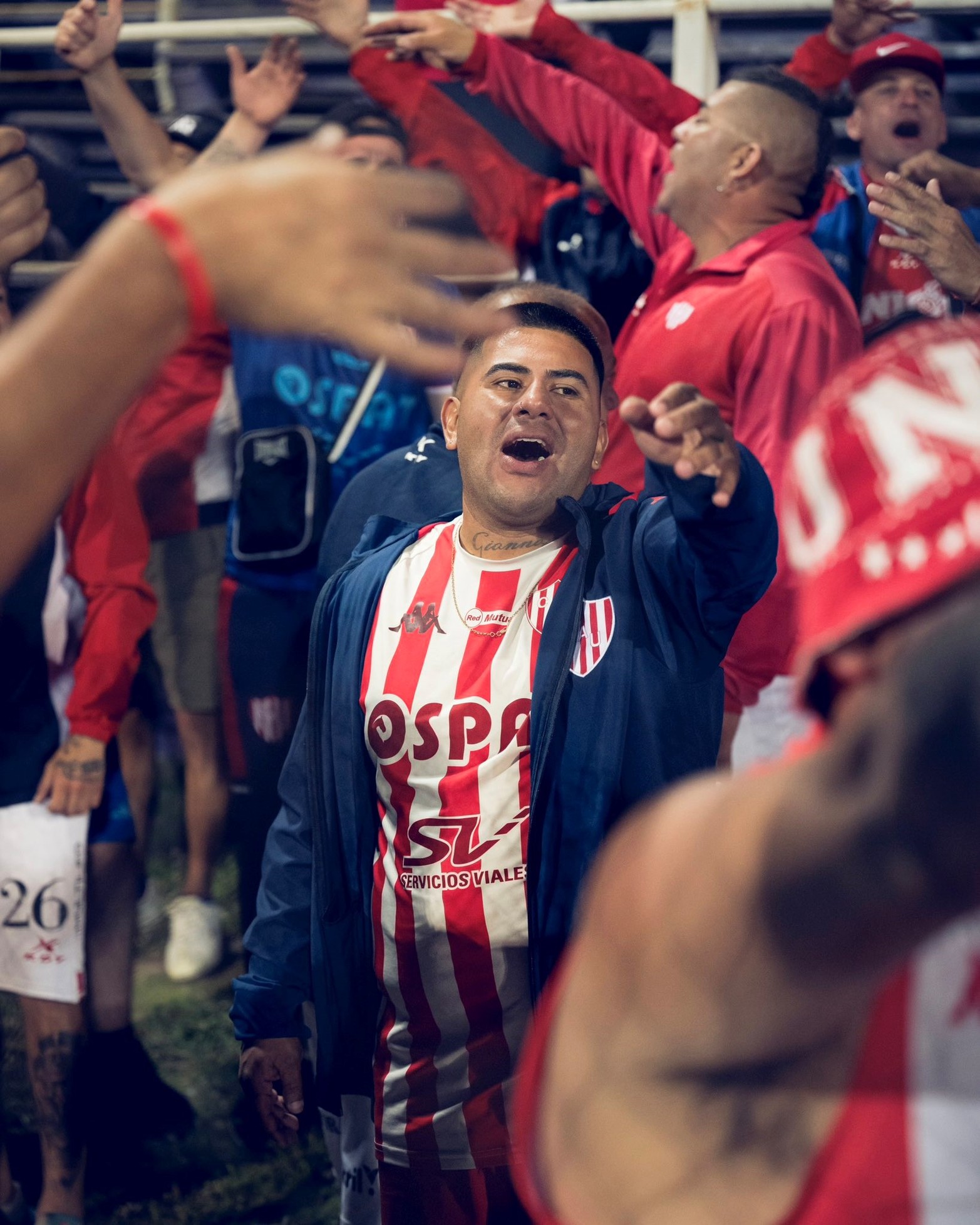 Público tatengue acompañó al equipo en Uruguay.