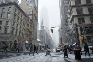 Una vista del Empire State durante una nuevada en New York. Foto: Archivo / REUTERS / Adam Gray.