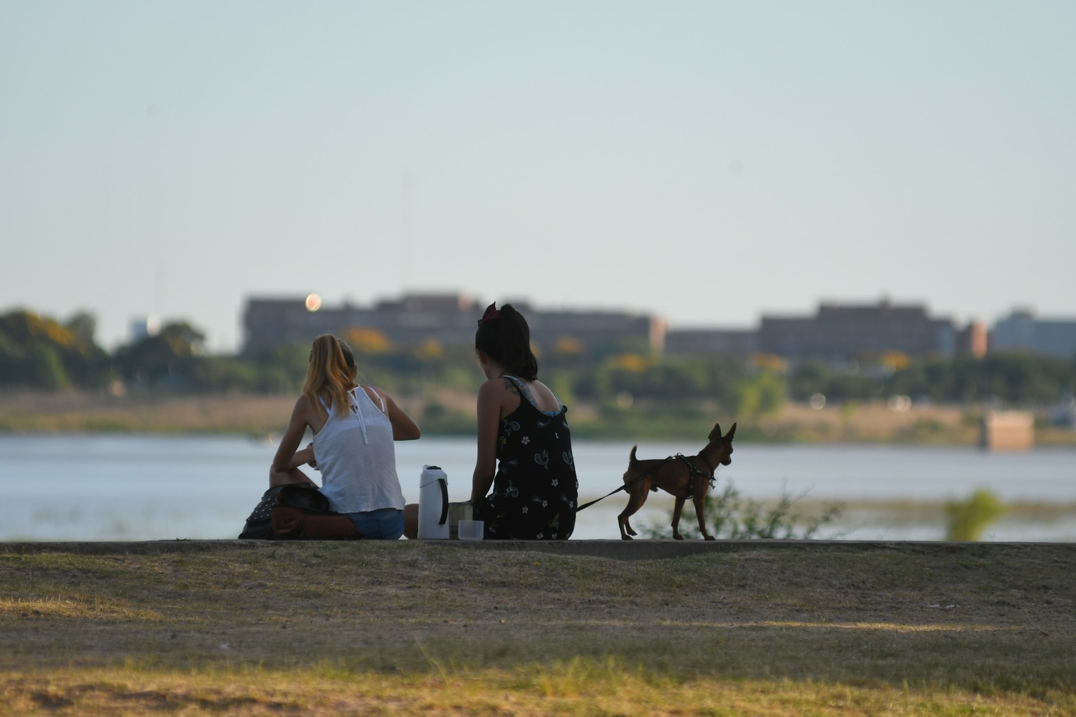 Tarde de la Luna del Lobo en la costanera santafesina