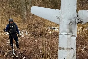 Misil derribado por la defensa ucraniana. "El objetivo de los rusos sigue siendo nuestro sistema de energía", dijo Zelenski.