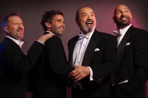 “Los mosqueteros del rey”: Nicolás Scarpino, Nicolás Cabré, Jorge Suárez y Fredy Villarreal. Foto: Gentileza producción