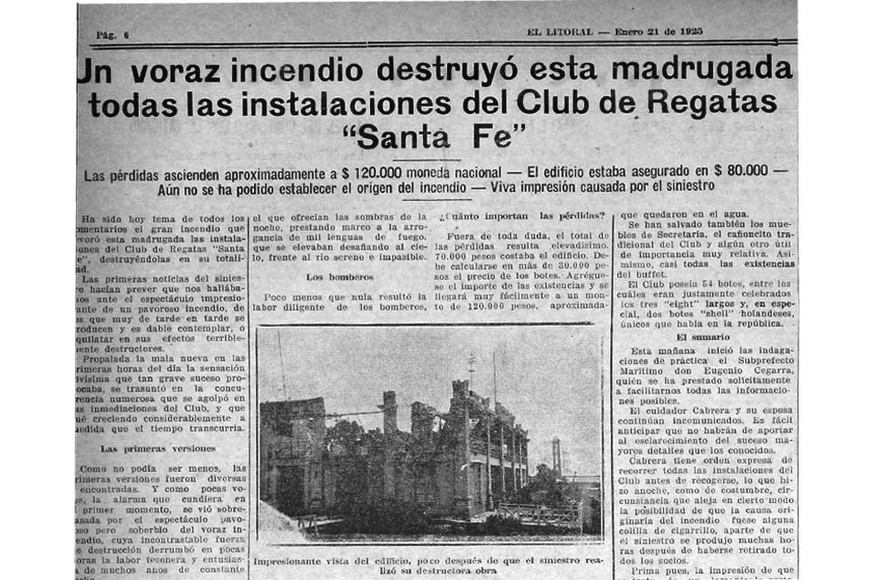 La publicación de El Litoral.