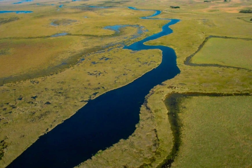 Una toma área del Parque Nacional Iberá.