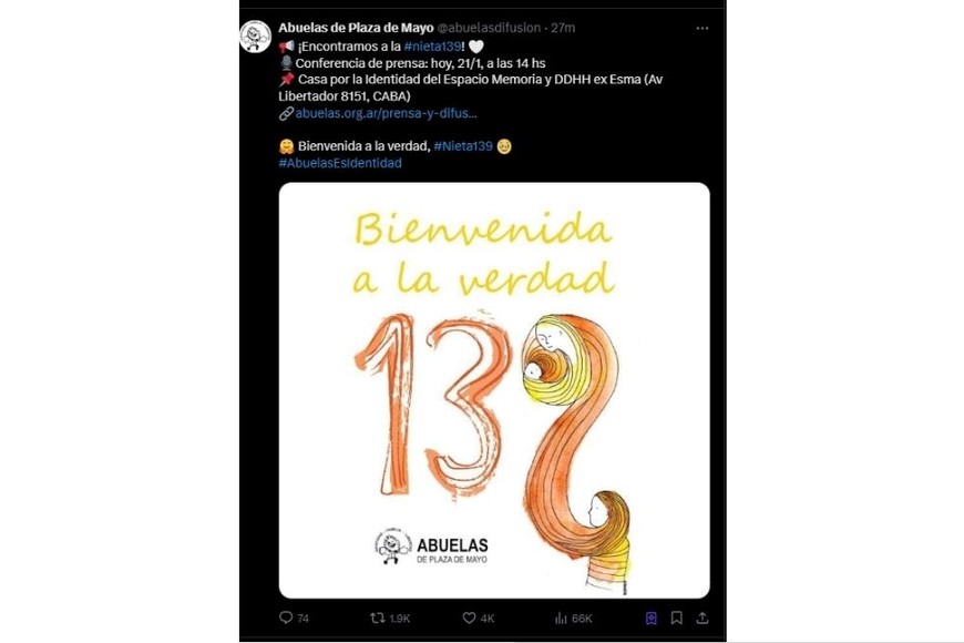 La noticia fue difundida a través de las redes sociales