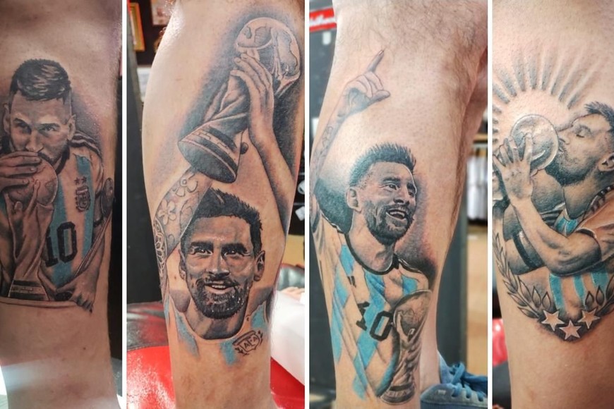 Messi. Los ídolos populares, también presentes en la piel.