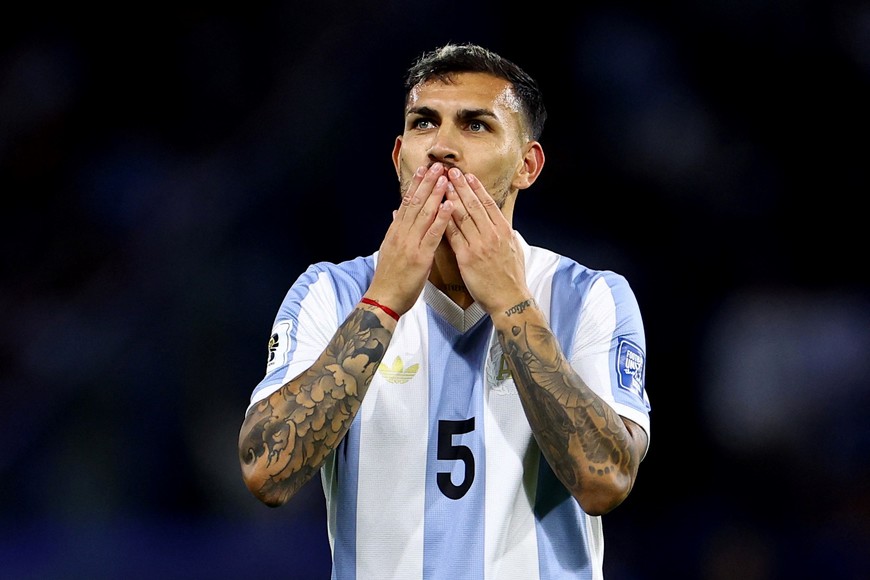 Leandro Paredes. Crédito: Agustin Marcarian/Reuters after the match REUTERS/Agustin Marcarian