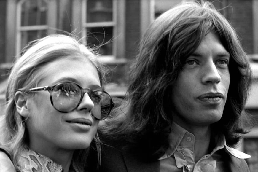 Marianne Faithfull y Mick Jagger