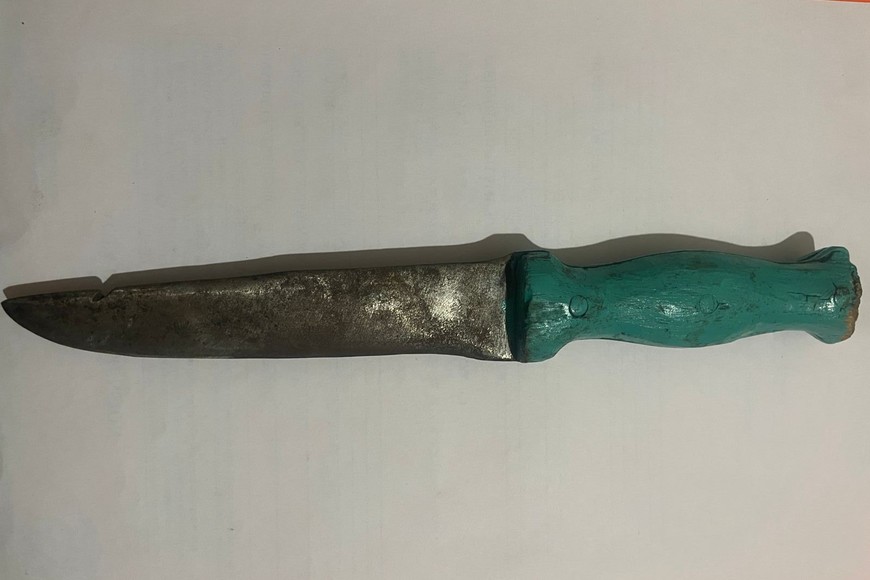 Entre las armas secuestradas había una cuchilla.