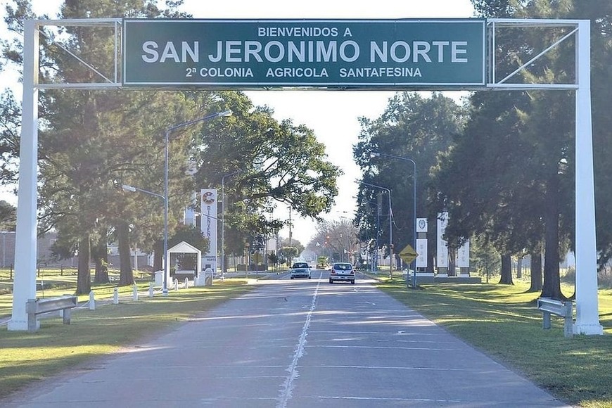San Jerónimo Norte, uno de los municipios del departamento Las Colonias analizados en el presente trabajo. Localidad ubicada a 39 kilómetros de la ciudad de Santa Fe, la capital provincial.