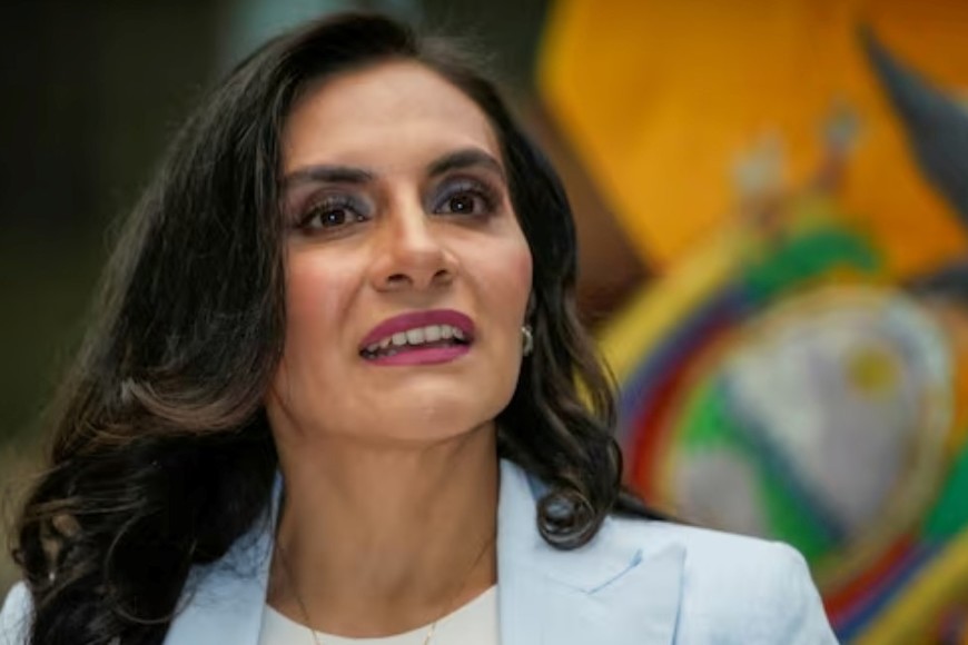 Luisa Gonzáles, candidata opositora a la presidencia de Ecuador. Crédito: Cristina Vega/Reuters