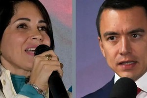 Luisa González Alcívar y Daniel Noboa, actual mandatario ecuatoriano.