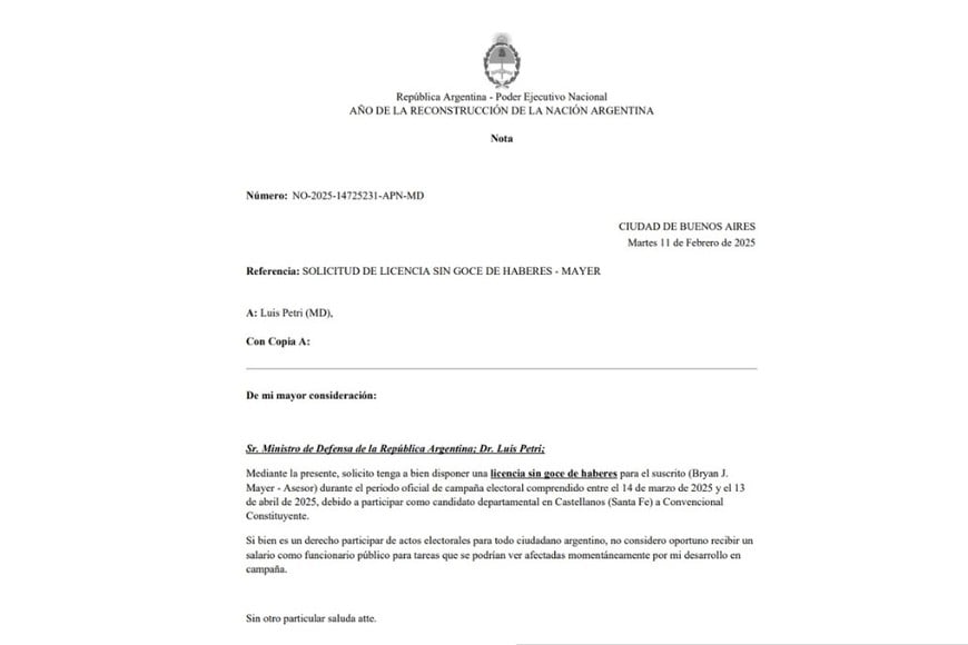 Trámite administrativo para no percibir su salario mientras se lleve adelante la campaña