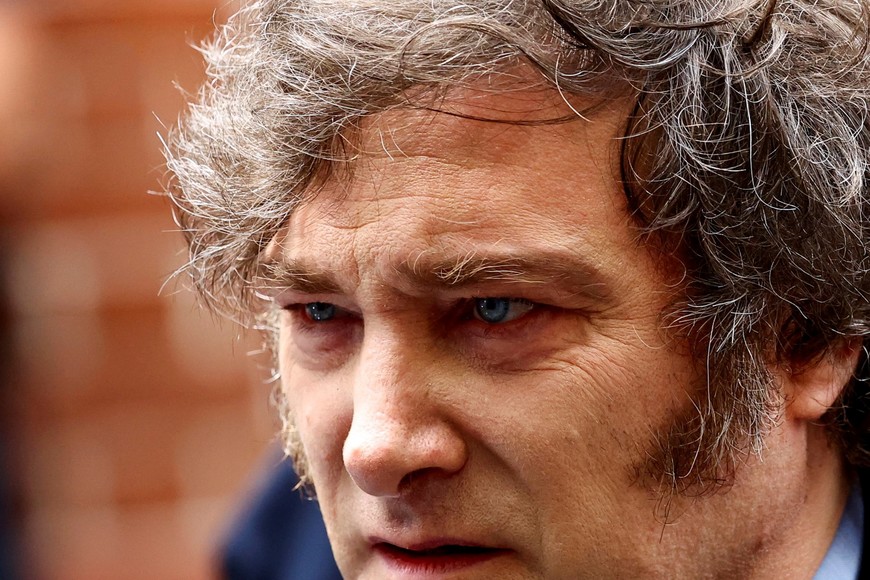 Argentine President Javier Milei leaves the Holocaust Museum after participating in a ceremony to commemorate International Holocaust Day, in Buenos Aires, Argentina January 27, 2025. REUTERS/Agustin Marcarian