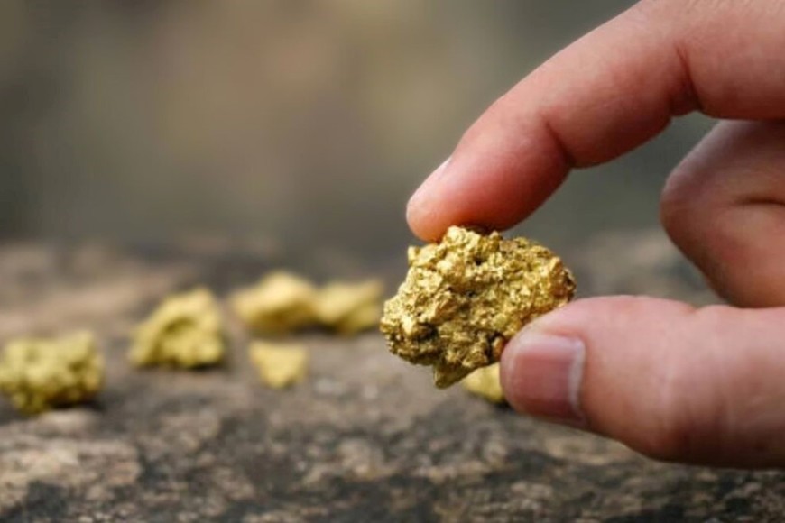 recolectar fragmentos de oro
