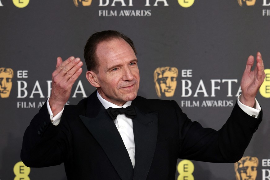 Ralph Fiennes attends the 2025 British Academy of Film and Television Awards (BAFTA) at the Royal Festival Hall in the Southbank Centre, London, Britain, February 16, 2025. REUTERS/Toby Melville