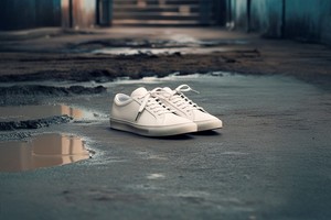 "Dos zapatillas blancas, inmaculadas, perfectas. Blancas como el pizarrón antes de la primera clase (...)".