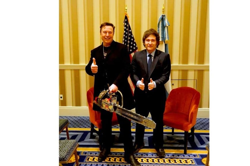 El Jefe de Estado argentino junto al empresario.