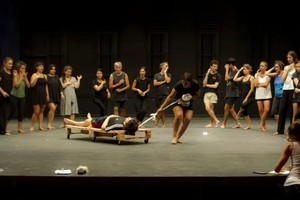 El trabajo en la sala en la Sala Carlos Guastavino del Centro Cultural Provincial “Paco Urondo”, donde se gestó y se estrenará. Foto: Gentileza Diego Pratto