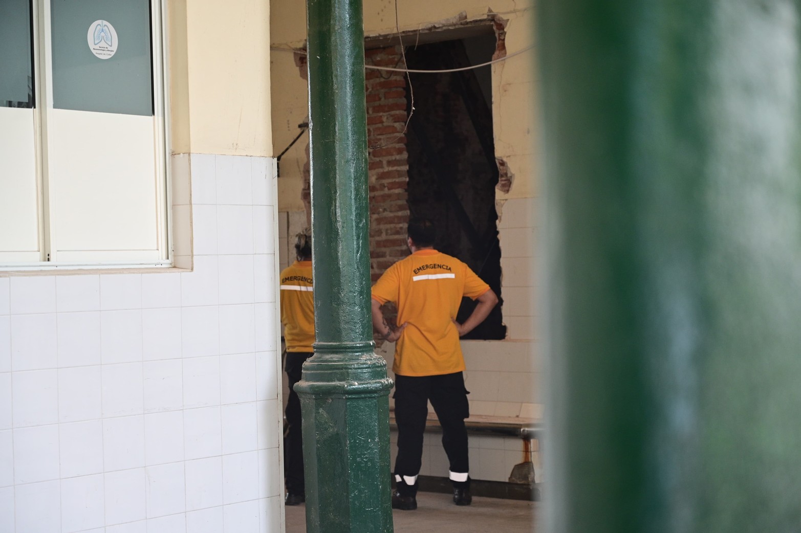 Derrumbe en el Hospital Cullen de Santa Fe. Créditos: Flavio Raina