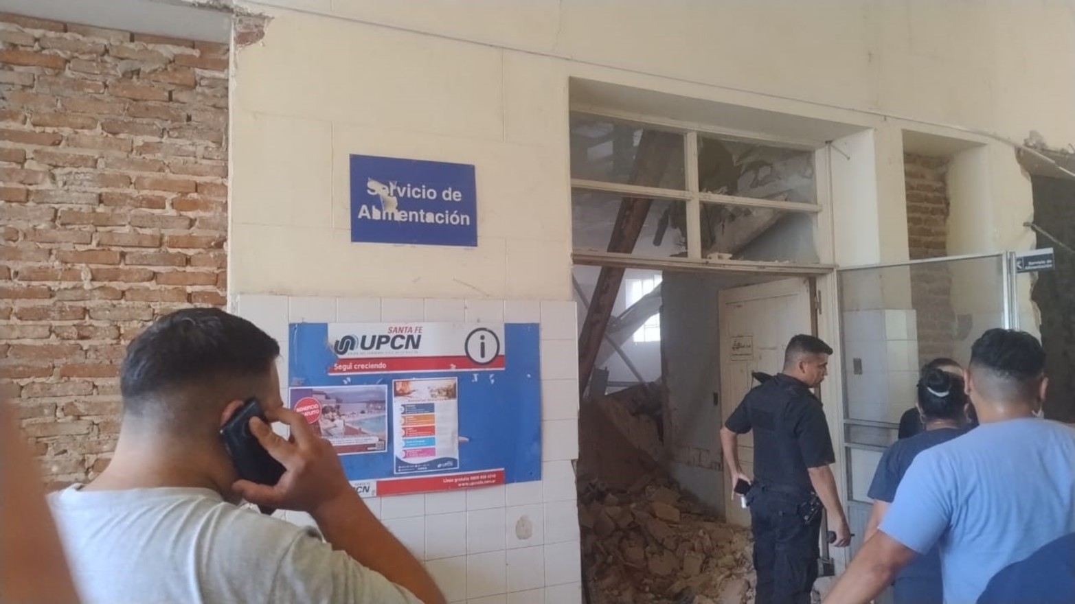 Derrumbe en el Hospital Cullen de Santa Fe.