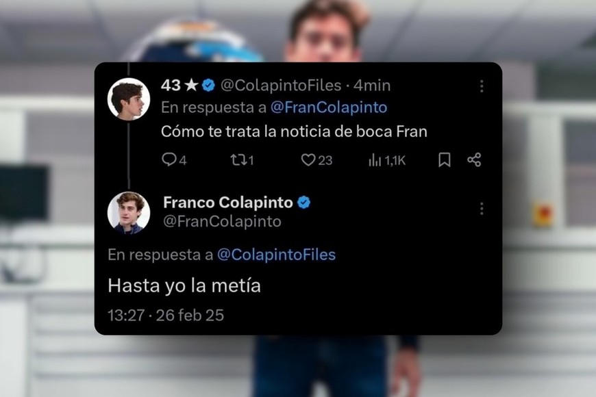 "Hasta yo la metía": Franco Colapinto reaccionó a la eliminación de Boca