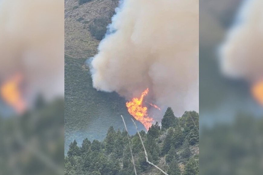 el incendio en el cerro Meta