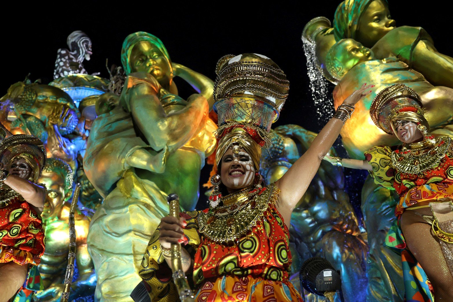 La comparsa "Imperatriz Leopoldinense" en el sambódromo de Río.