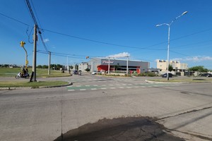 Inmediaciones del supermercado donde fue encontrado. Crédito: RADIO RAFAELA