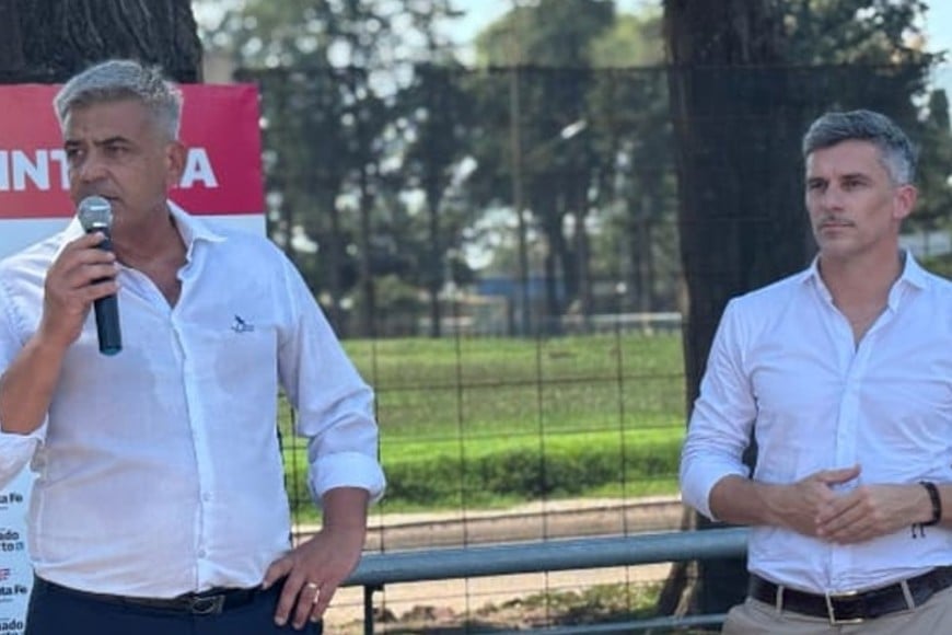 Desde el Ministerio de Obras Públicas, Marcelo Pascualón y Lucas Condal. Foto: Gentileza.