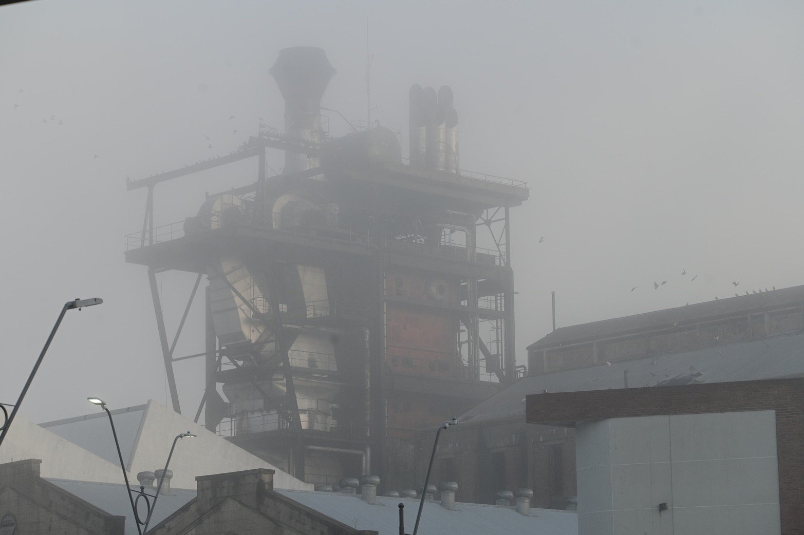 La niebla cubrió las calles santafesinas, principalmente la zona de la costanera y el Puente Colgante.