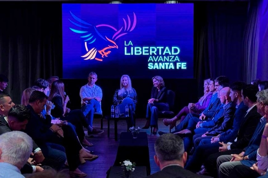 Menem, Milei y Diez encabezaron el acto.