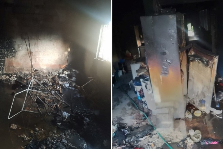Los daños en la vivienda fueron devastadores.