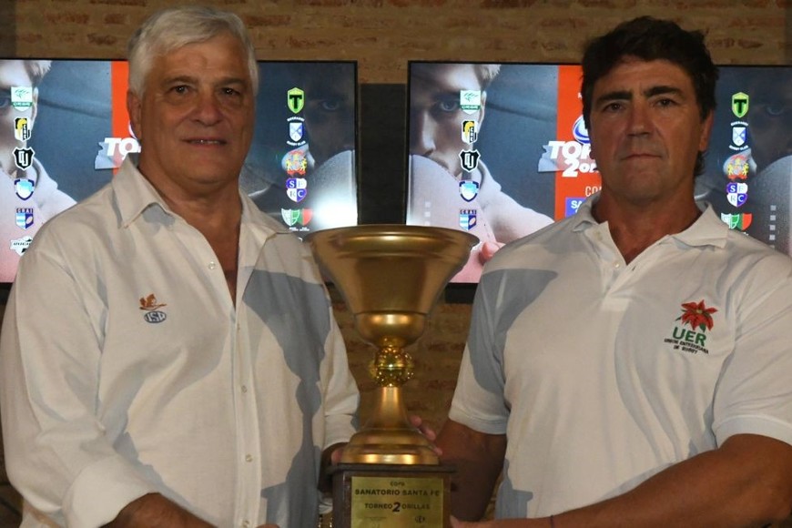 Enrique Patrizi y Martín Cipriani, presidentes de las uniones Santafesina y Entrerriana. Foto: Carolina Niklison