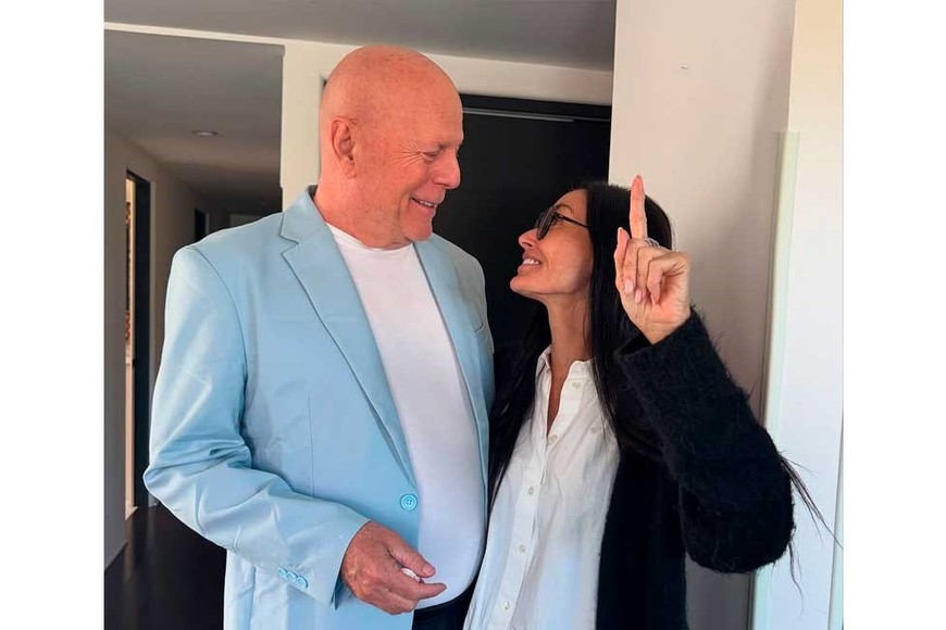 El festejo con su ex, Demi Moore.