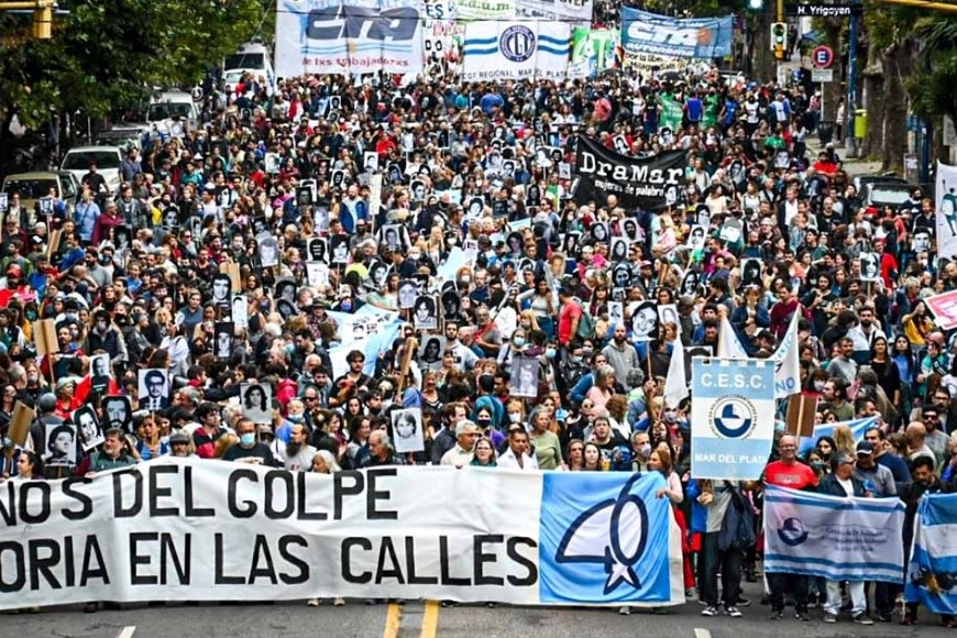 Marcha por los 46 años del golpe. Gentileza