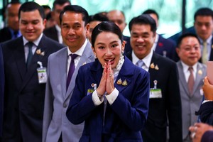 Thailand's Prime Minister Paetongtarn Shinawatra arrives ahead of a no-confidence vote at the parliament in Bangkok, Thailand, March 26, 2025. REUTERS/Athit Perawongmetha