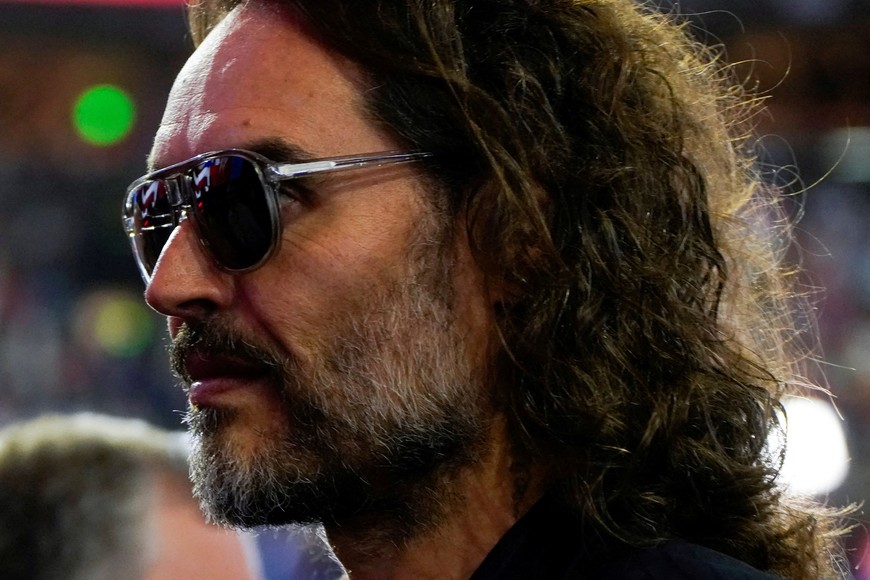 FILE PHOTO: Russell Brand attends Day 4 of the Republican National Convention (RNC), at the Fiserv Forum in Milwaukee, Wisconsin, U.S., July 18, 2024. REUTERS/Elizabeth Frantz/File Photo