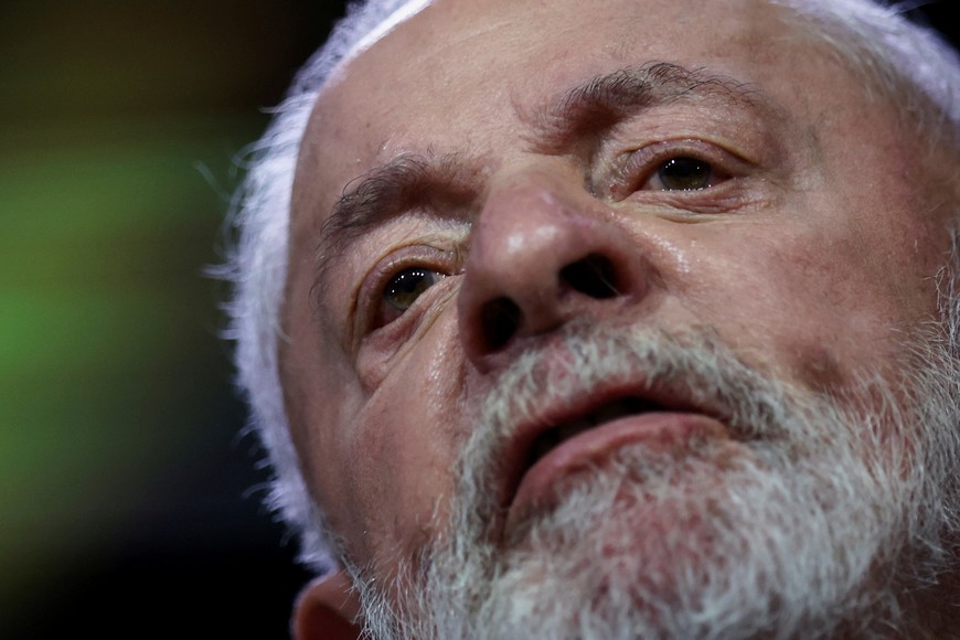 Brazil's President Luiz Inacio Lula da Silva attends a ceremony highlighting the accomplishments of his Federal Government in its first two years, in Brasilia, Brazil April 3, 2025. REUTERS/Adriano Machado