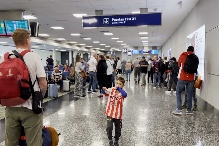 La ilusión tatengue viaja a Chile. Foto: Fernando Nicola