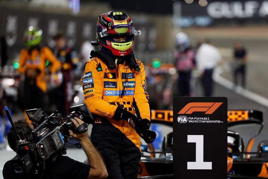 Formula One F1 - Bahrain Grand Prix - Bahrain International Circuit, Sakhir, Bahrain - April 12, 2025
McLaren's Oscar Piastri after qualifying in pole position REUTERS/Hamad I Mohammed