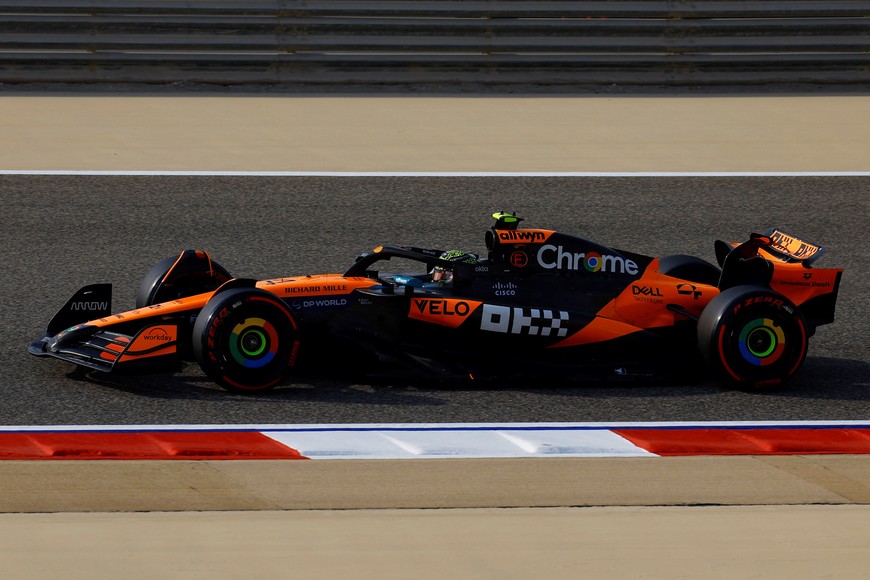 Formula One F1 - Bahrain Grand Prix - Bahrain International Circuit, Sakhir, Bahrain - April 12, 2025
McLaren's Lando Norris during practice REUTERS/Rula Rouhana