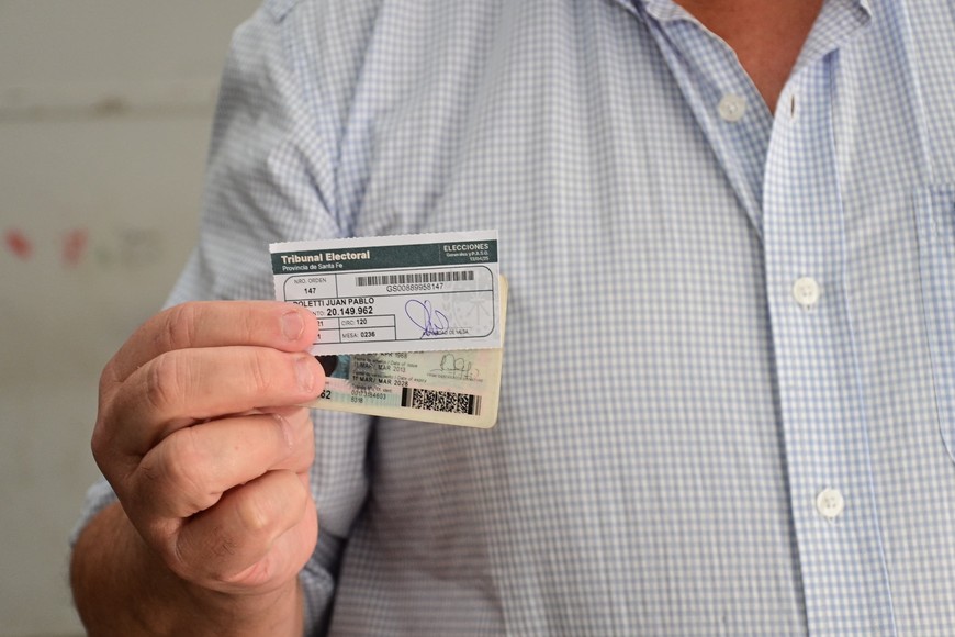 Así votó Poletti. Foto: Flavio Raina