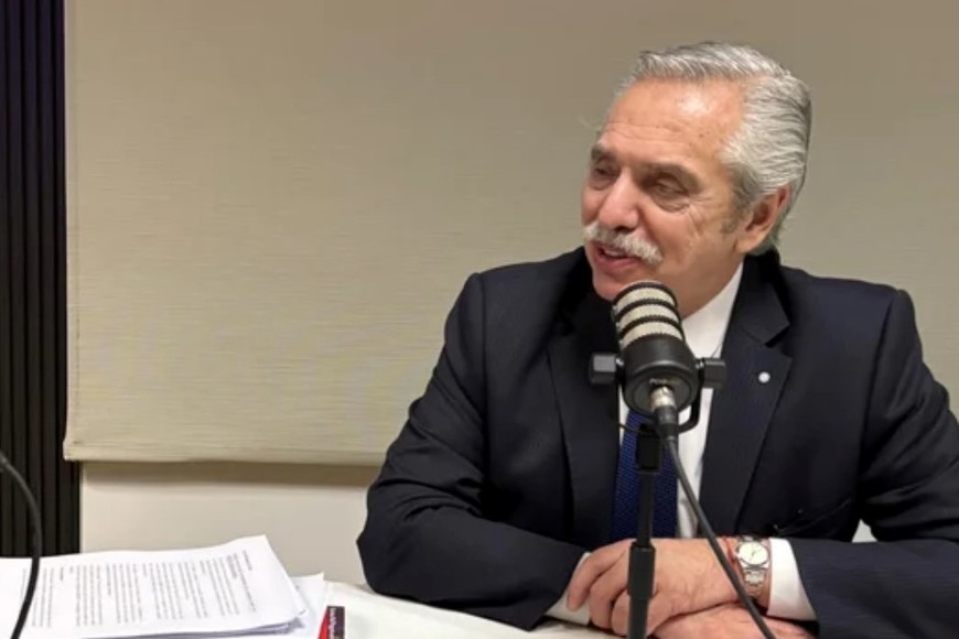 Alberto Fernández este miércoles en la entrevista con Splendid.