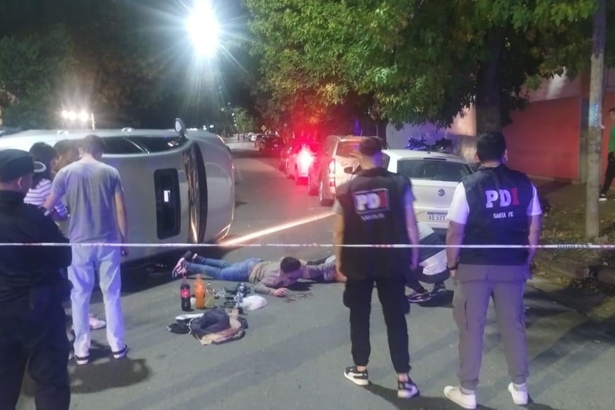 Dos de los malvivientes fueron atrapados tras el accidente.