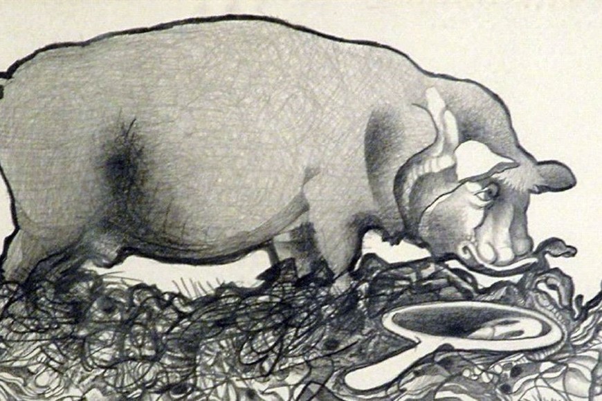 Fragmento de “Basural 4” de Richard Pautasso. Foto: Museo Rosa Galisteo