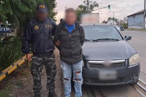 El momento de la detención del hombre de nacionalidad paraguaya.